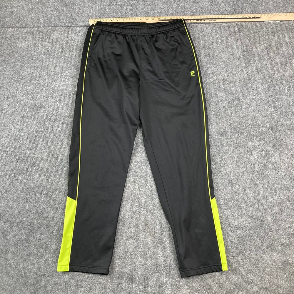 FILA Sport Track Pants‎ Mens Medium Black Neon Green Athletic Joggers